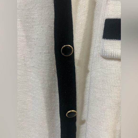 Vintage cream and black preppy cardigan - Picture 5 of 6
